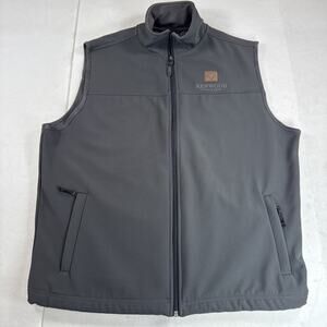 Kenwood Vineyards Soft Shell Vest Fossa Men’s Large Gray Full Zip Fleece Lined